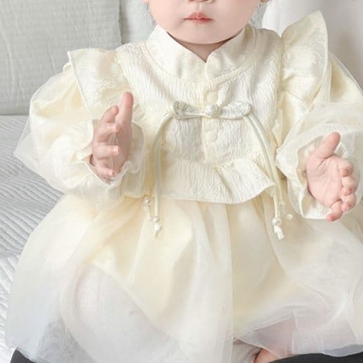 ベビードレス 66~90cm 和のやさしさ ロンパース型 お食い初め ベビードレス 記念撮影