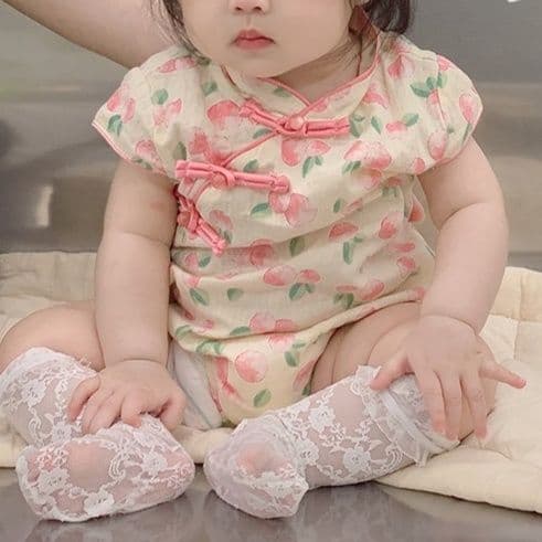 ベビードレス 66~110cm ナチュラルな愛らしさ引き立つ、バースデーベビードレス 普段着