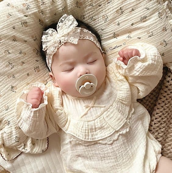 ベビードレス 新生児~80cm 退院の日にふさわしい、上品レースのベビードレスセット 退院用 ベビードレス