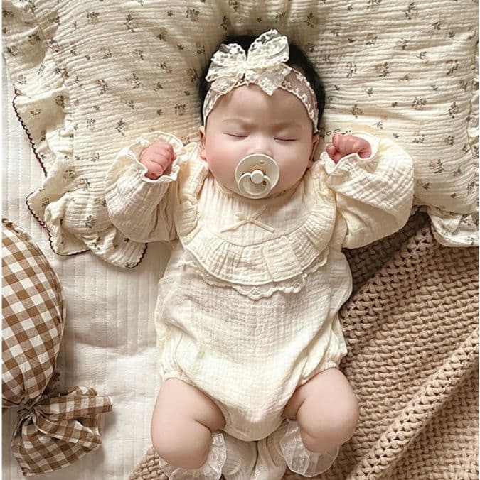 ベビードレス 新生児~80cm 退院の日にふさわしい、上品レースのベビードレスセット 退院用 ベビードレス