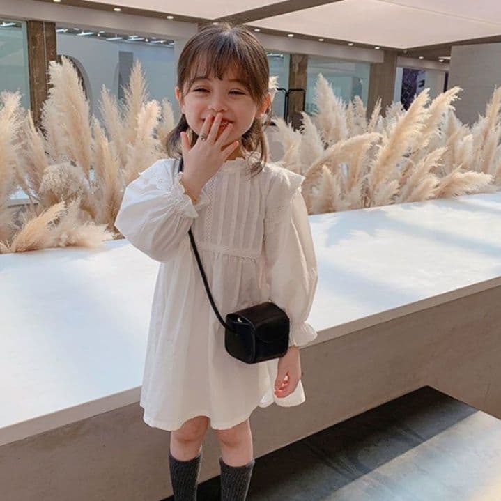 ベビードレス 90~110cm ピンタック やわらか素材 バースデー ドレス バースデー