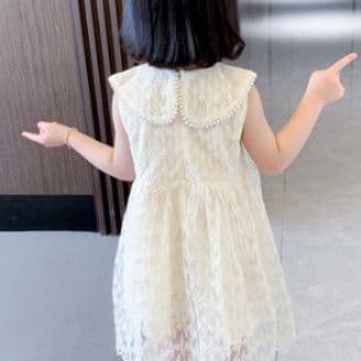ベビードレス 90~110cm 主役感 たっぷり レースのバースデーベビードレス バースデー フォトスタジオ用