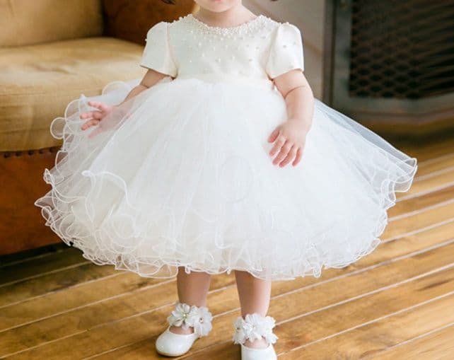 ベビードレス 80~110cm ふんわり バースデー ベビードレス 誕生日 ハーフバースデー