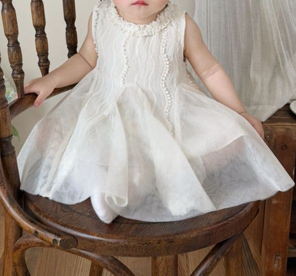 ベビードレス 70~100cm パール 上品 華やか バースデー ベビードレス 女の子 バースデーフォト 記念撮影