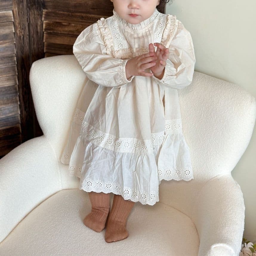 ベビードレス 70~110cm スカラップレース 華やか 上品 バースデー ベビードレス バースデーフォト お宮参り