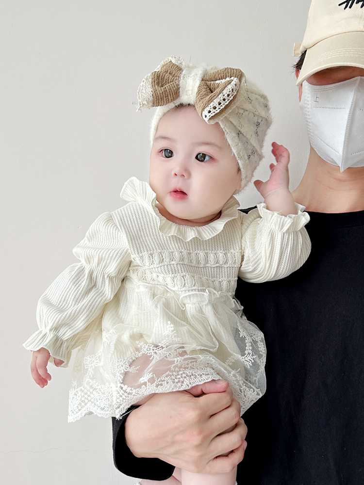 ベビードレス 新生児~90-cm 繊細レース 退院用 ベビードレスセット お宮参り 記念撮影 セレモニー 