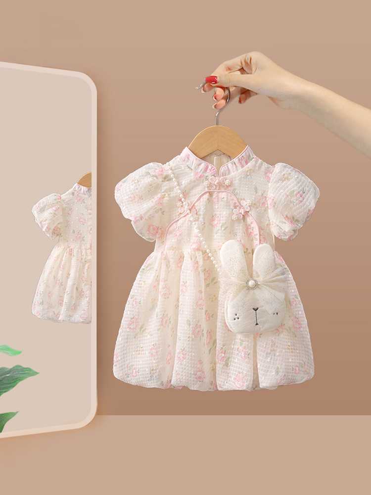 ベビードレス 80~110cm 通気性抜群ワッフル素材 オススメ結婚式用ドレス 記念フォト 春夏