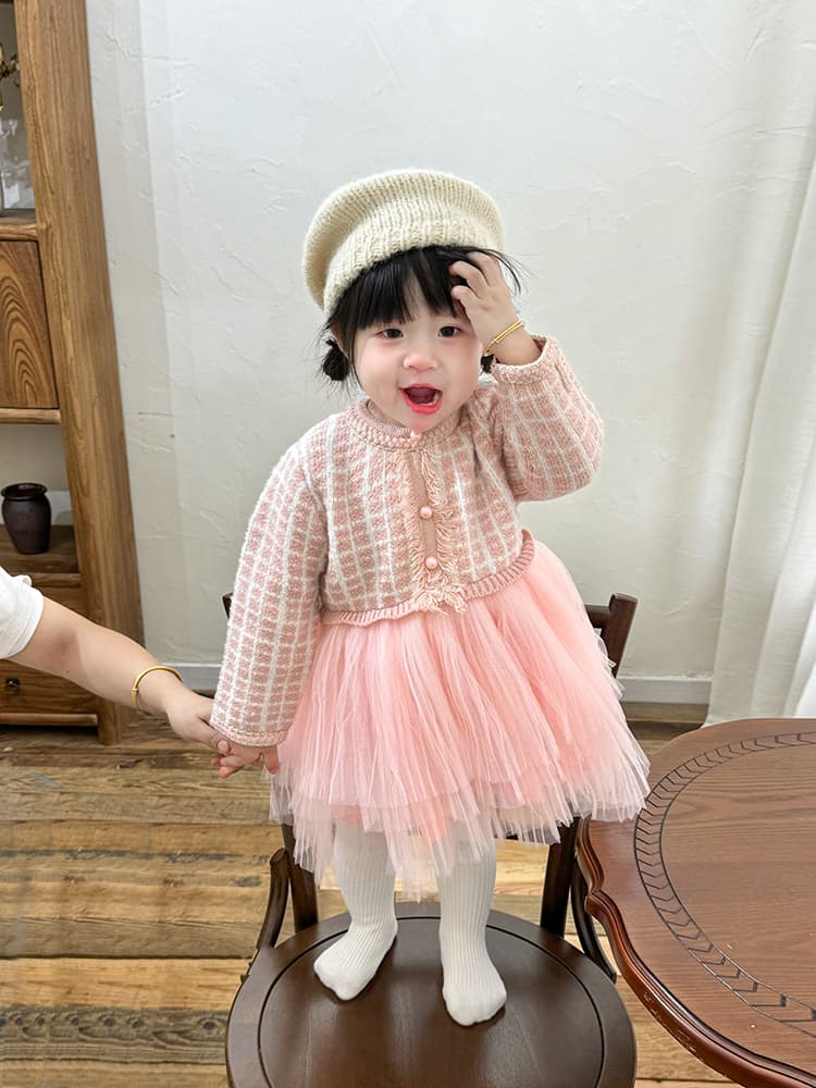 ベビードレス 80~110cm 結婚式コーデにぴったりの「ドレス×カーディガン」ベビードレス 結婚式