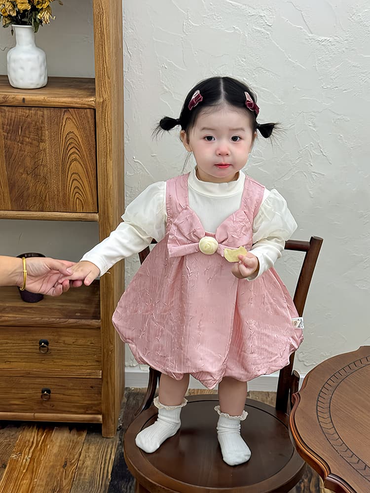 ベビードレス 80~110cm シワ加工 風合い 結婚式 ナチュラルベビードレス 結婚式 記念フォト