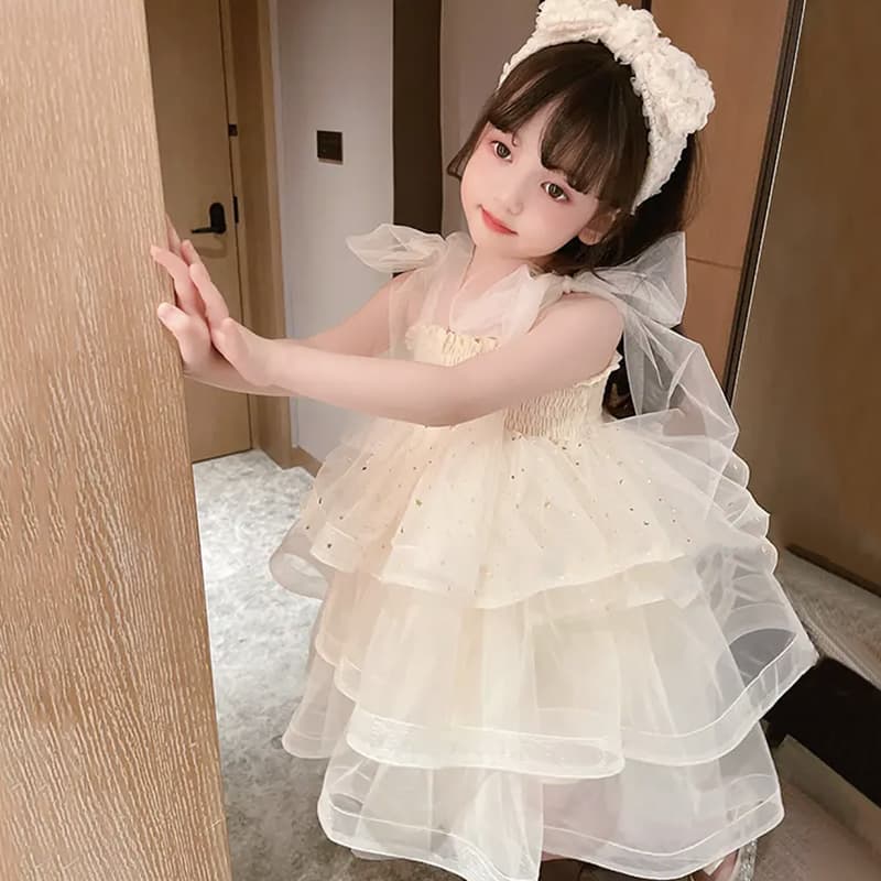 ベビードレス 90~110cm シャーリングで魅せる、結婚式用ベビードレス 結婚式 パーティー