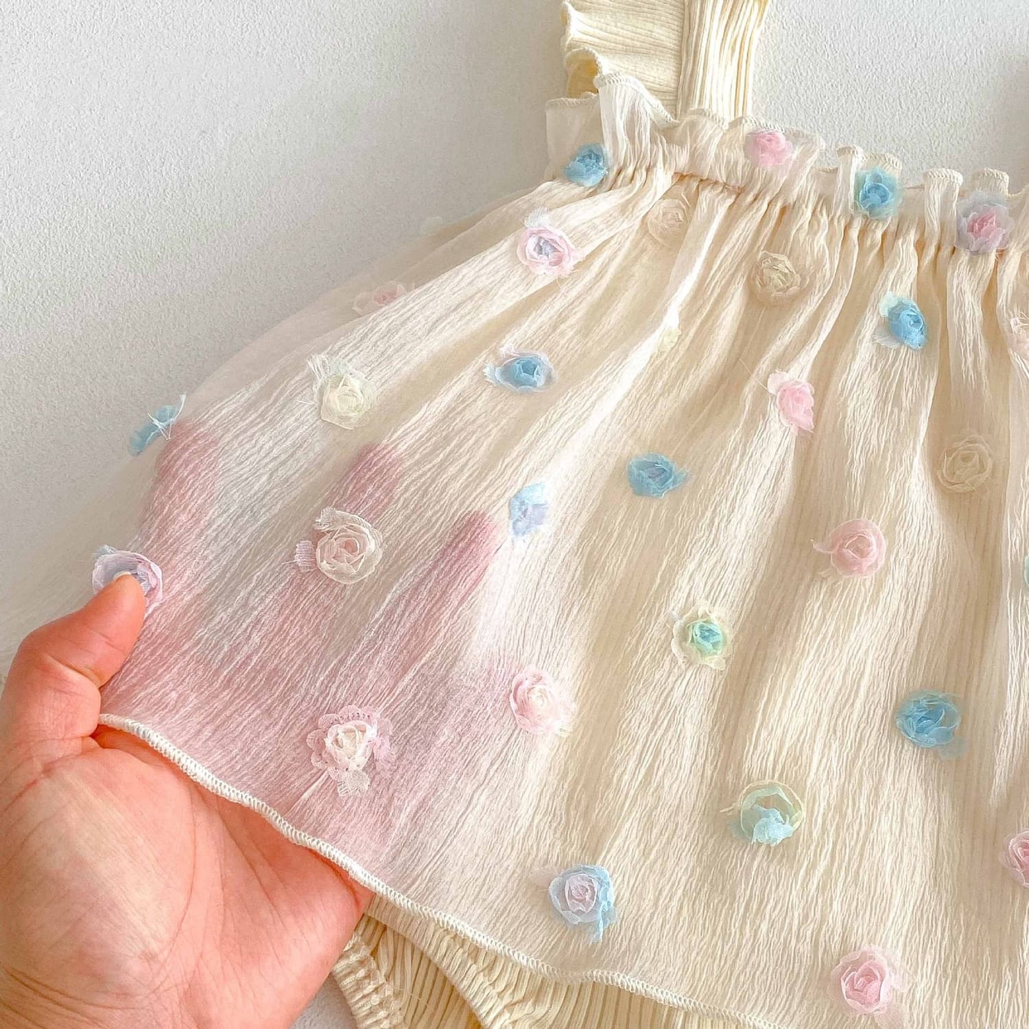 ベビードレス 66~90cm お花 バースデー ベビードレス おうちフォト ピクニック パーティー