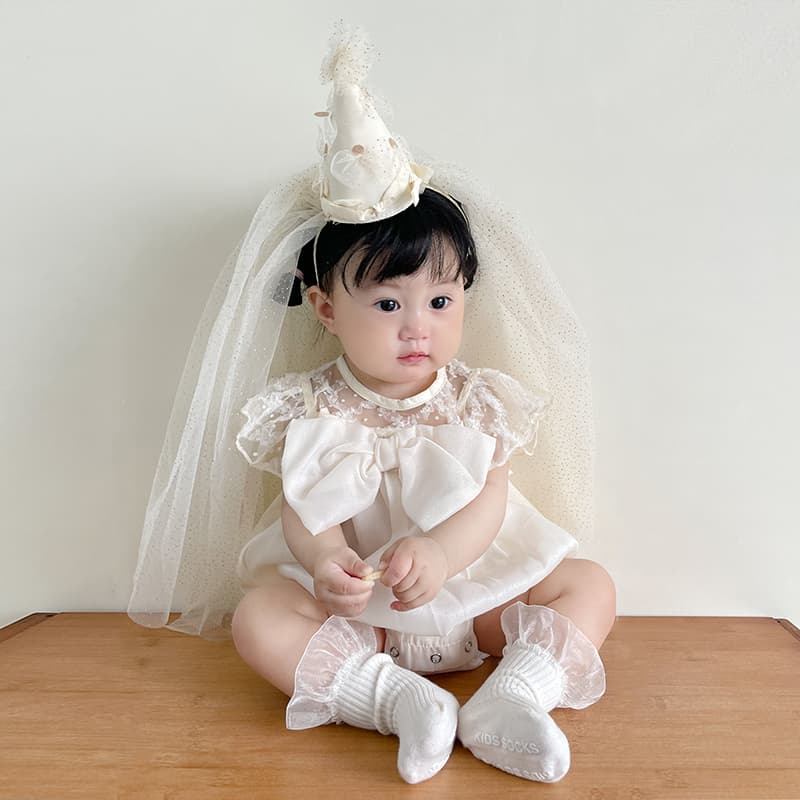 ベビードレス 66~90cm とんがり帽子付き 可愛い バースデー ベビードレス 女の子 1歳誕生日 スマッシュケーキ