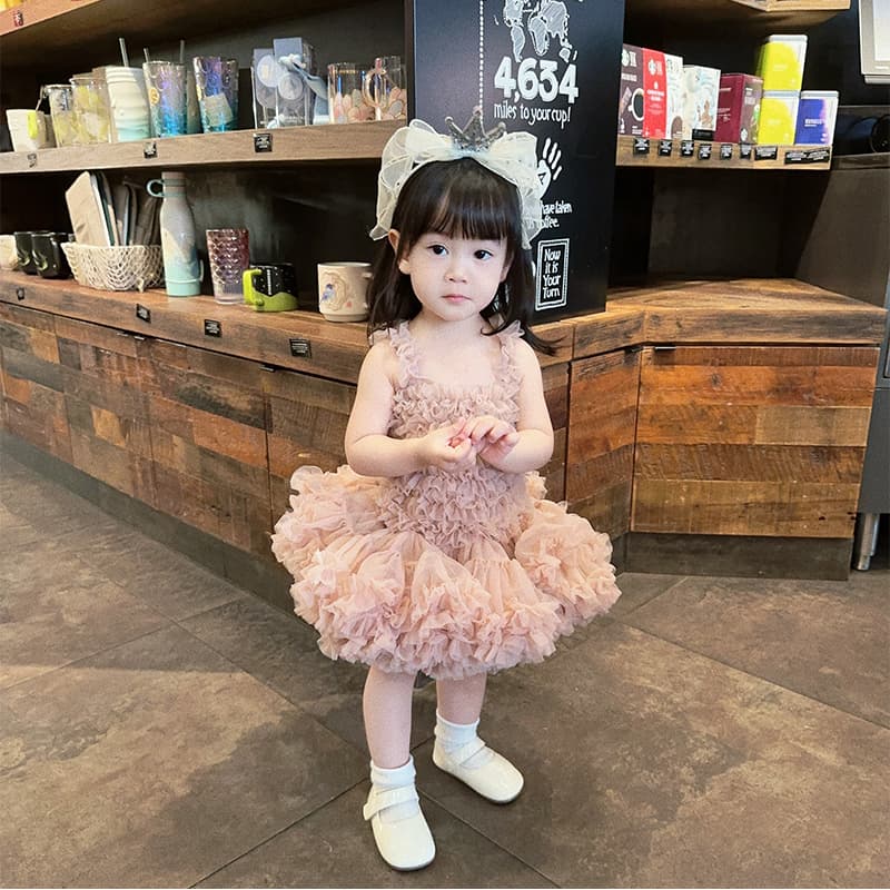 ベビードレス フリル 特別感 バースデー ベビードレス バースデーパーティー 春秋冬