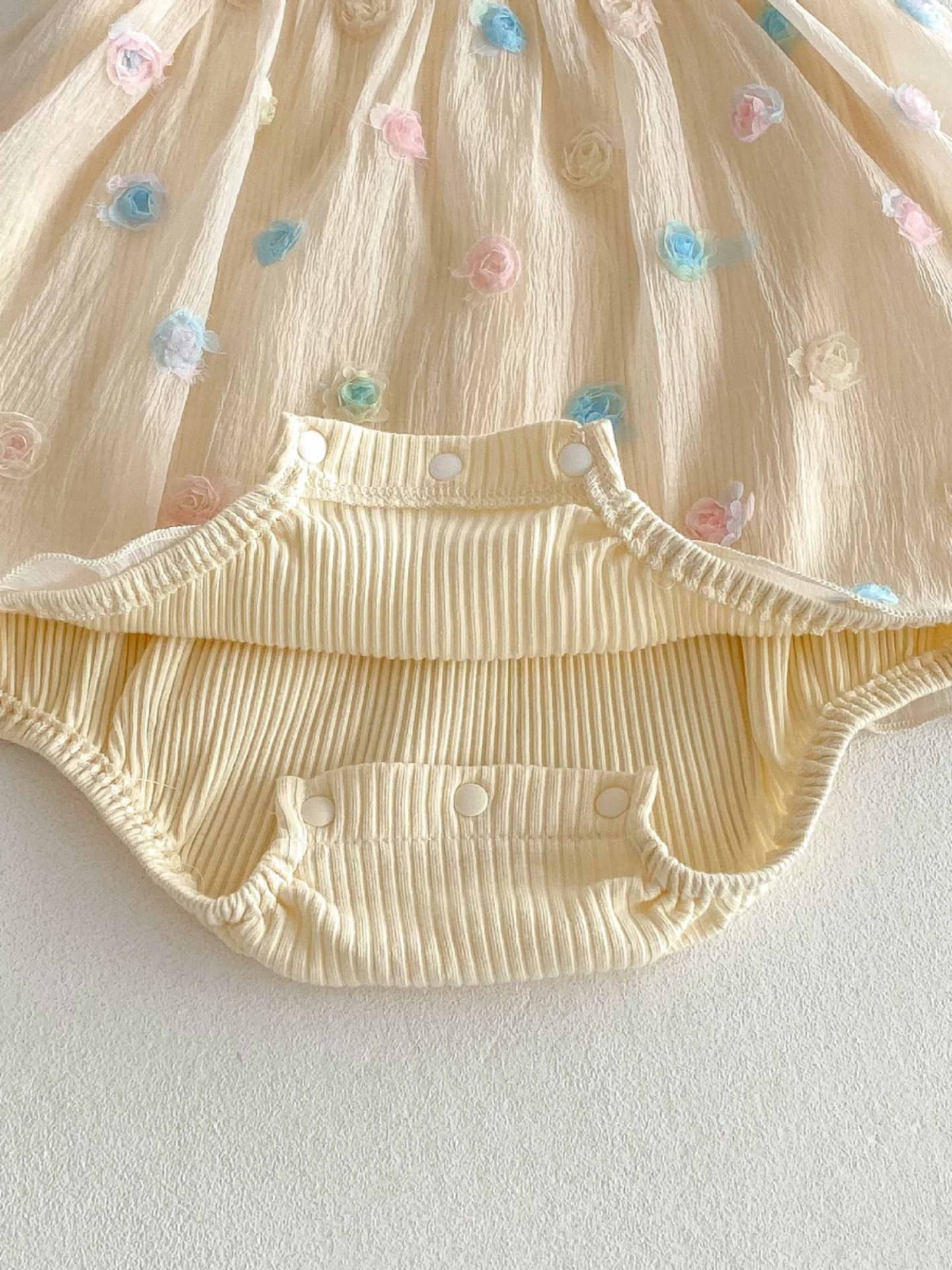 ベビードレス 66~90cm お花 バースデー ベビードレス おうちフォト ピクニック パーティー