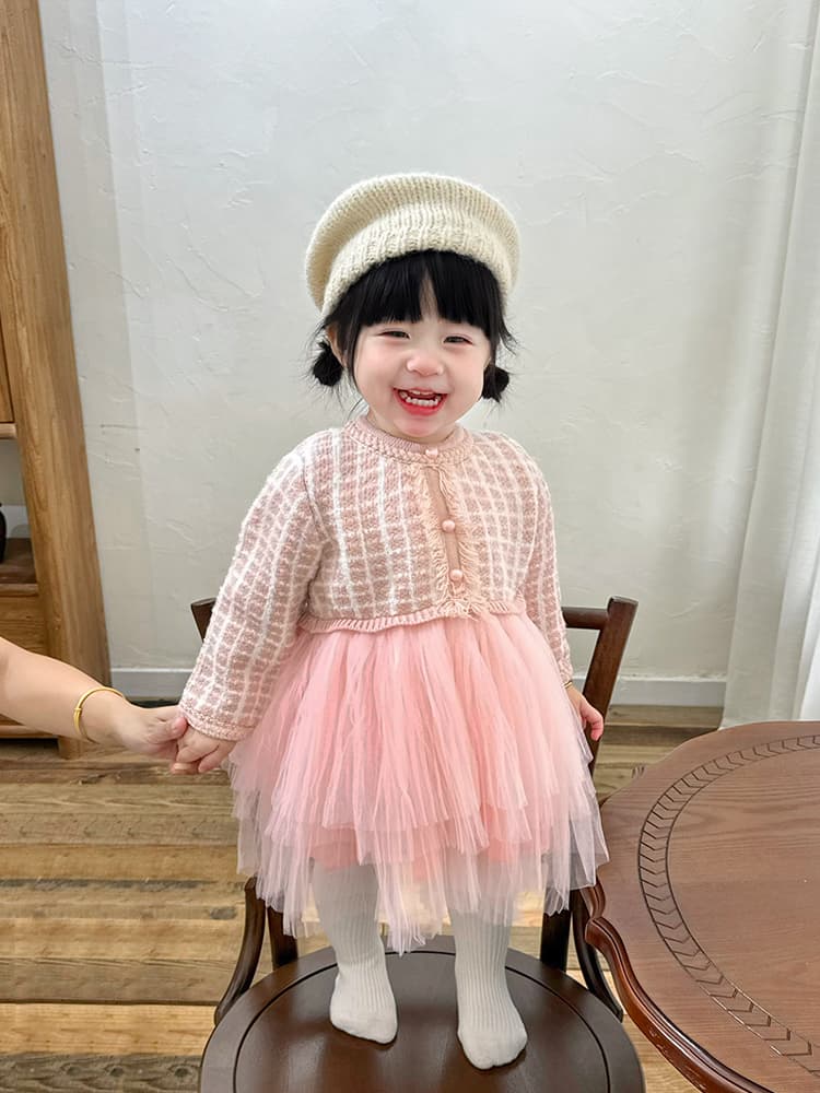 ベビードレス 80~110cm 結婚式コーデにぴったりの「ドレス×カーディガン」ベビードレス 結婚式