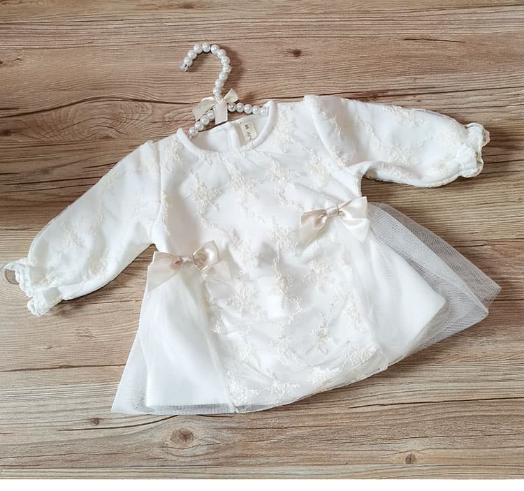 ベビードレス 新生児~90cm リボン 退院用 ベビードレスセット お宮参り 記念撮影