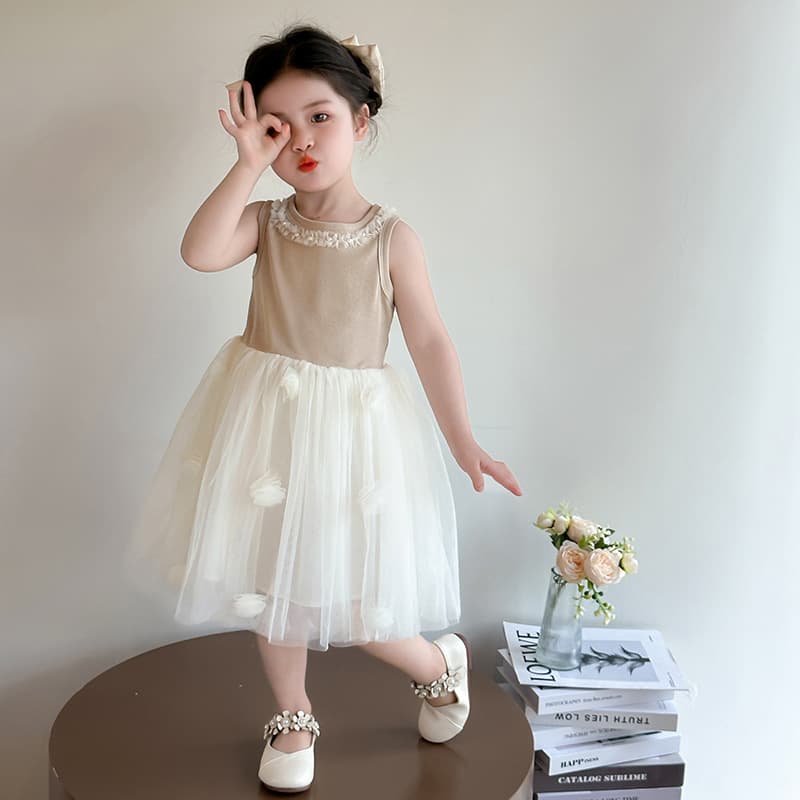 ベビードレス 73~90cm チュール 2歳 誕生日 バースデーベビードレス 結婚式 リングガール バースデー 記念撮影