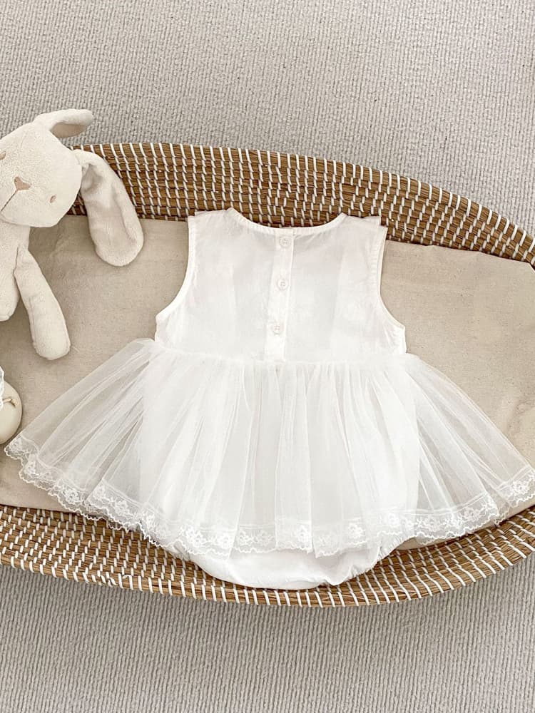 ベビードレス 66~90cm リボン アクセント 上品 華やか バースデー ベビードレス お宮参り バースデー