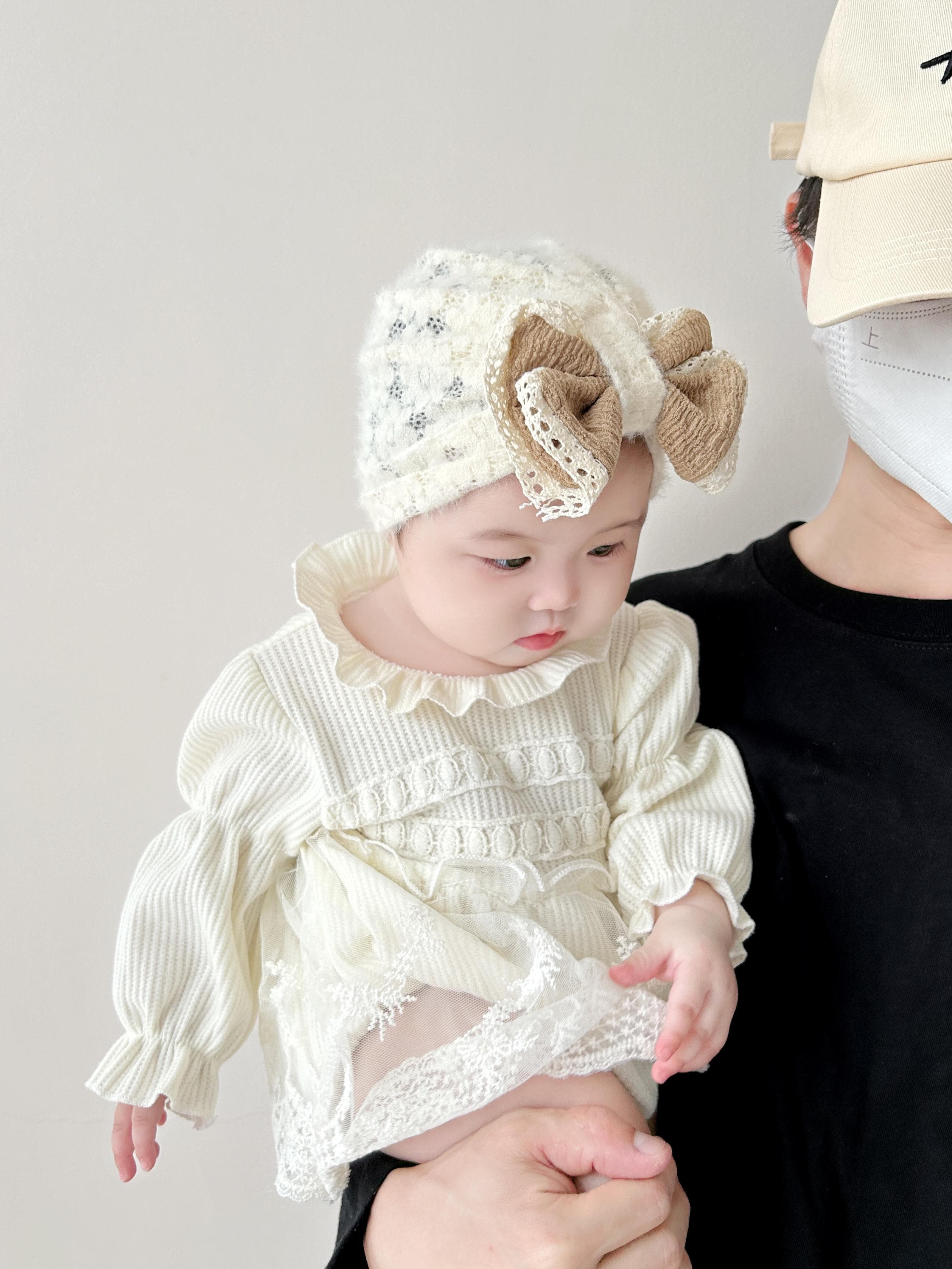ベビードレス 新生児~90-cm 繊細レース 退院用 ベビードレスセット お宮参り 記念撮影 セレモニー 