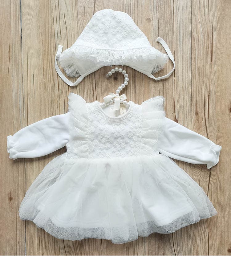 ベビードレス 新生児~90cm リボン 退院用 ベビードレスセット お宮参り 記念撮影