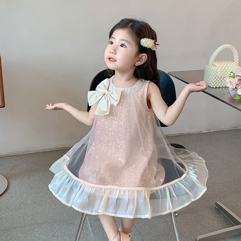 ベビードレス 90~110cm お姫様 リボン バースデー ベビードレス バースデー 結婚式 リボン