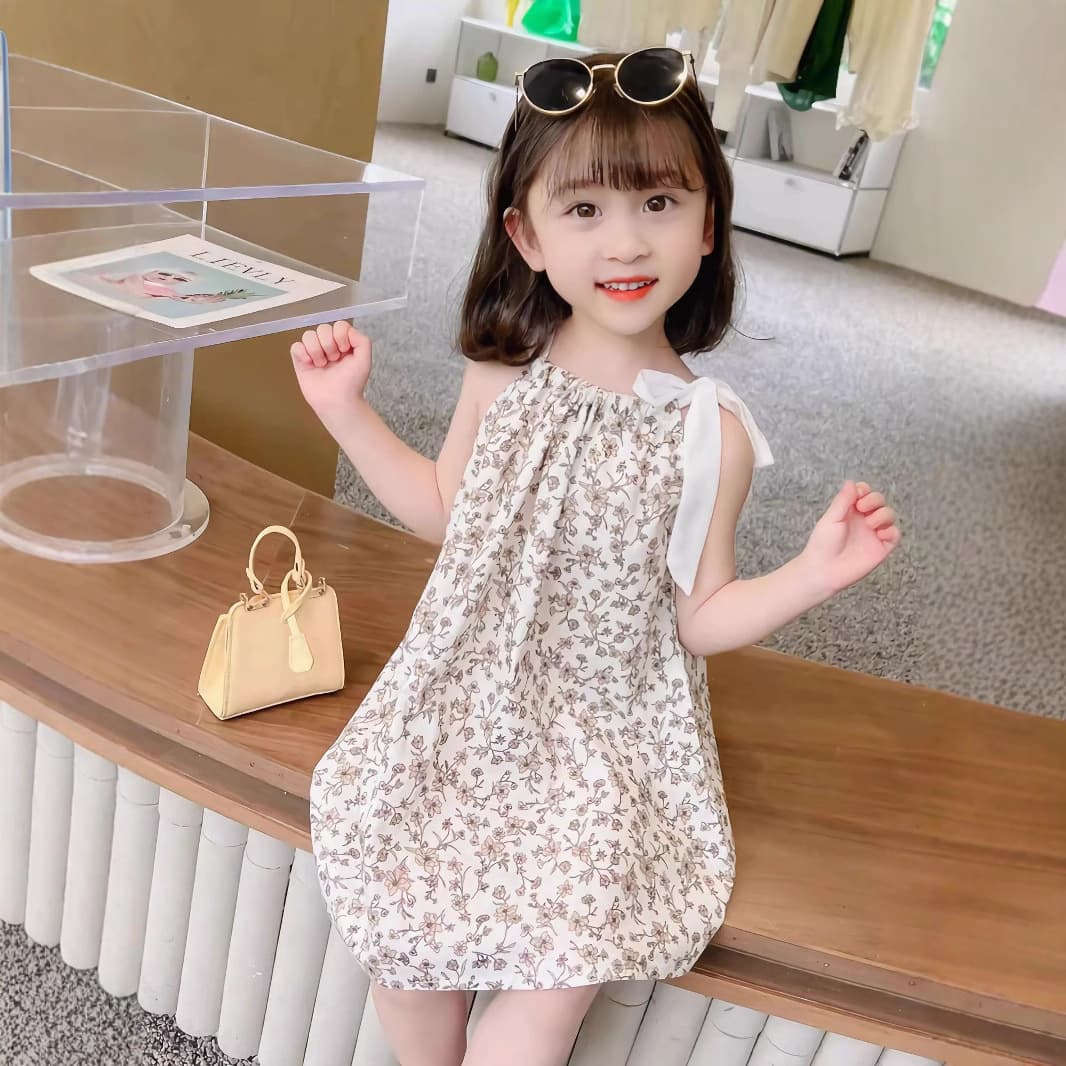 ベビードレス 90~110cm 肩リボンが可愛い 軽やかワンピースドレス 結婚式