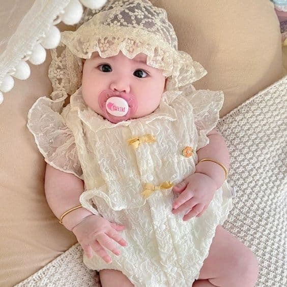 ベビードレス 新生児~90cm ボンネット付き 繊細なレースとリボンが可愛い退院用ベビードレスセット 男の子 女の子 退院用