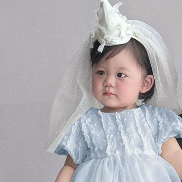 ベビードレス 新生児~100cm ベビードレス王冠ベール バースデー ベビードレス 女の子 誕生日 記念撮影 お披露目会