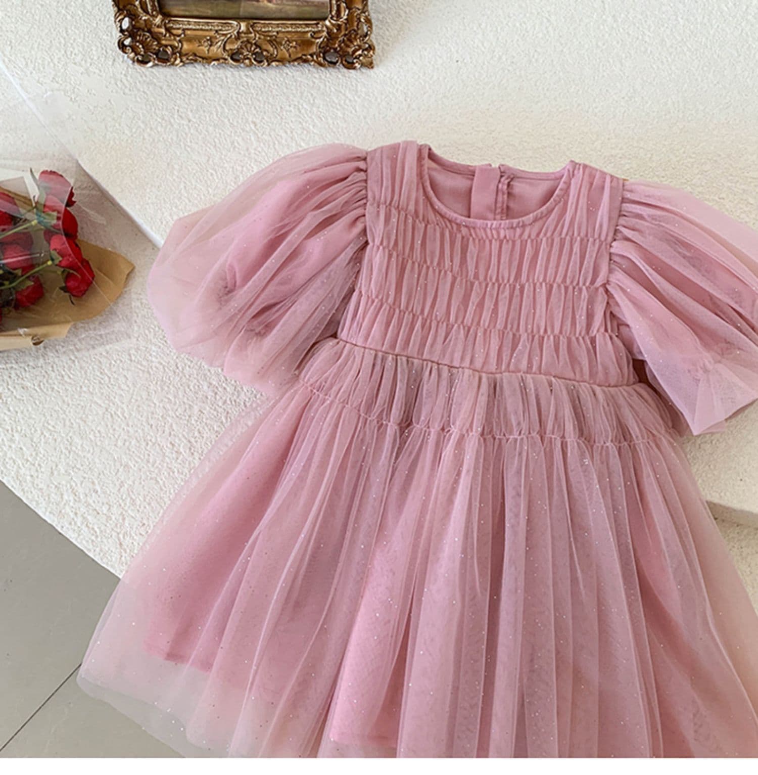 ベビードレス 90~110cm 結婚式の子供たちの中でナンバーワンの可愛さ プリンセスベビードレス