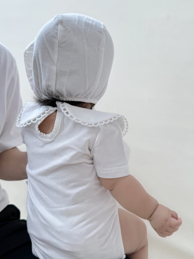 ベビードレス 新生児~70cm レース襟が愛らしい、退院用ベビードレスセット 半袖 長袖