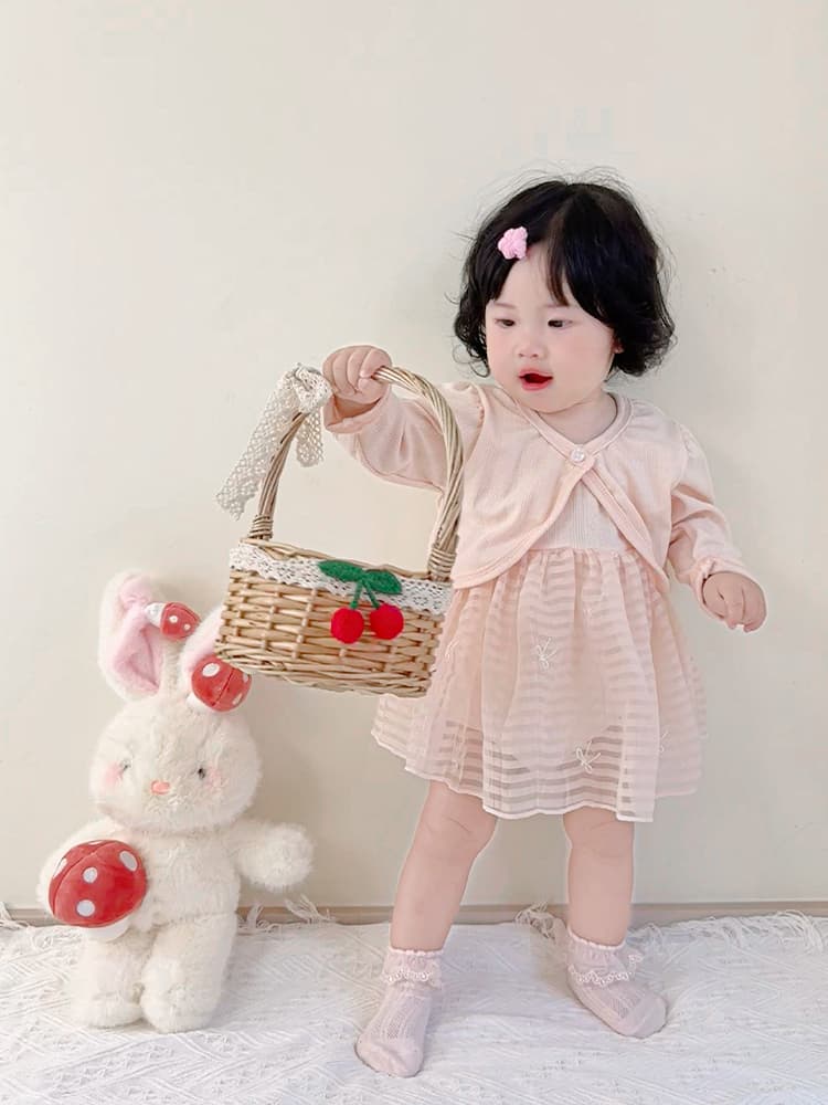 ベビードレス 66~90cm 優しい透け感が魅力の結婚式用ベビードレス 結婚式